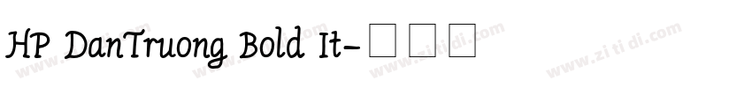 HP DanTruong Bold It字体转换